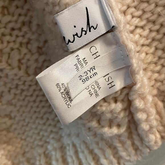 Toddler Girls Chickwish Knit your love chunky open cardigan size 2-3Y - Picture 3 of 6